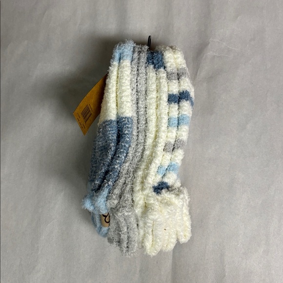 New Born Socks Women’s 4 Pair Blue & White Plush Soft Cozy No Show Socks Casual - Picture 5 of 13